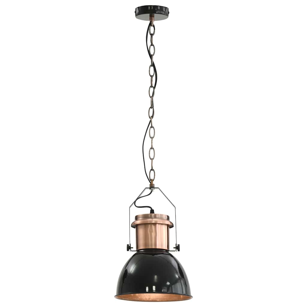 loftslampe 2 stk. rund E27 sort
