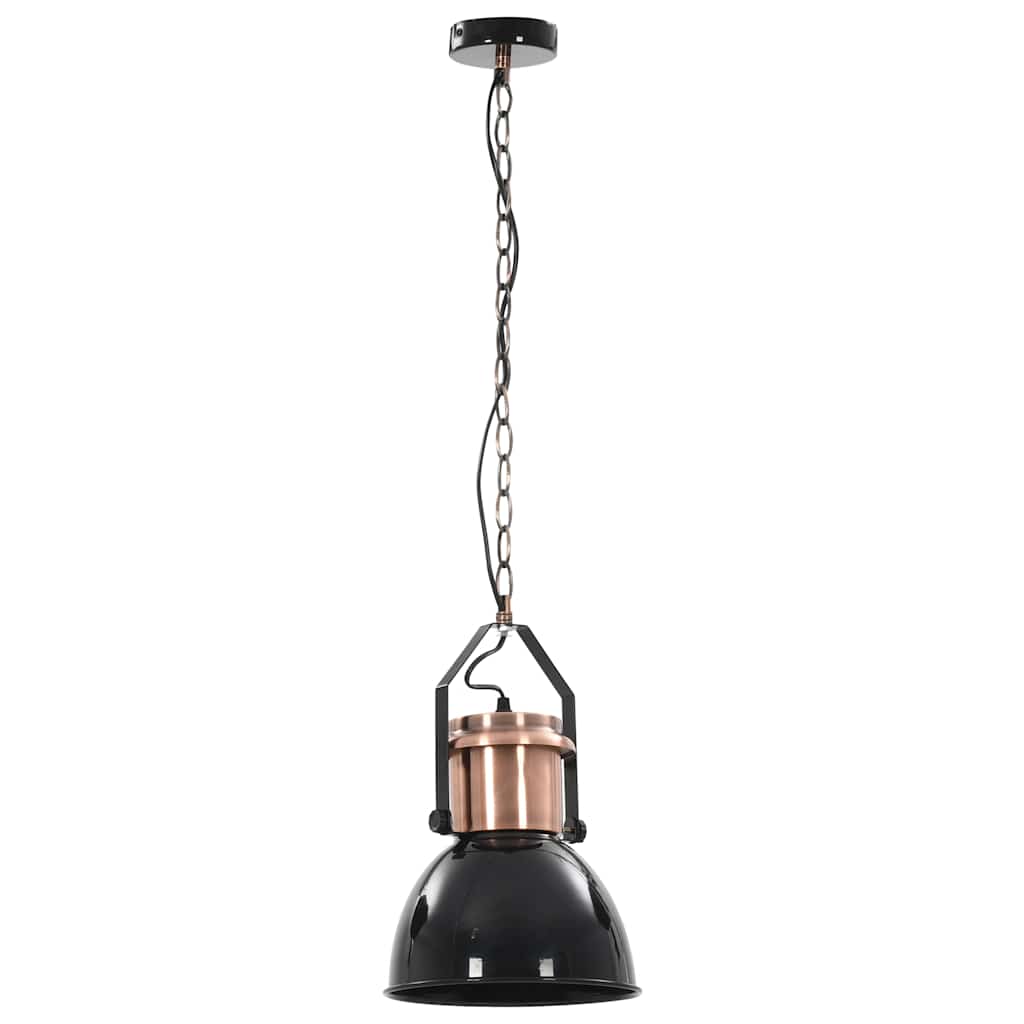 loftslampe 2 stk. rund E27 sort
