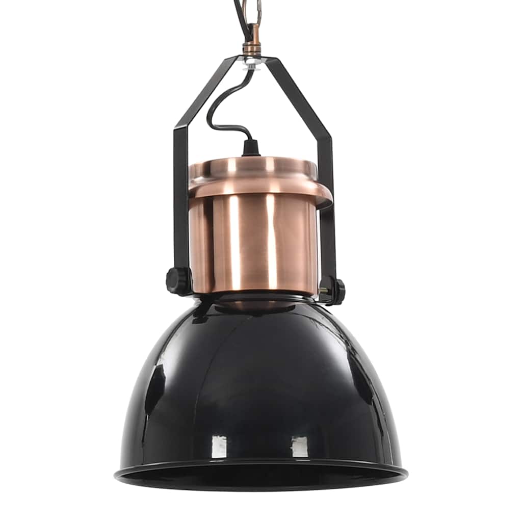 loftslampe 2 stk. rund E27 sort