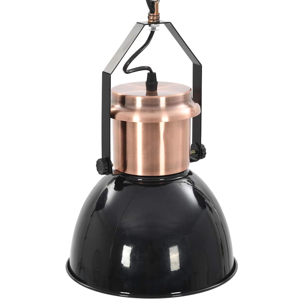loftslampe 2 stk. rund E27 sort