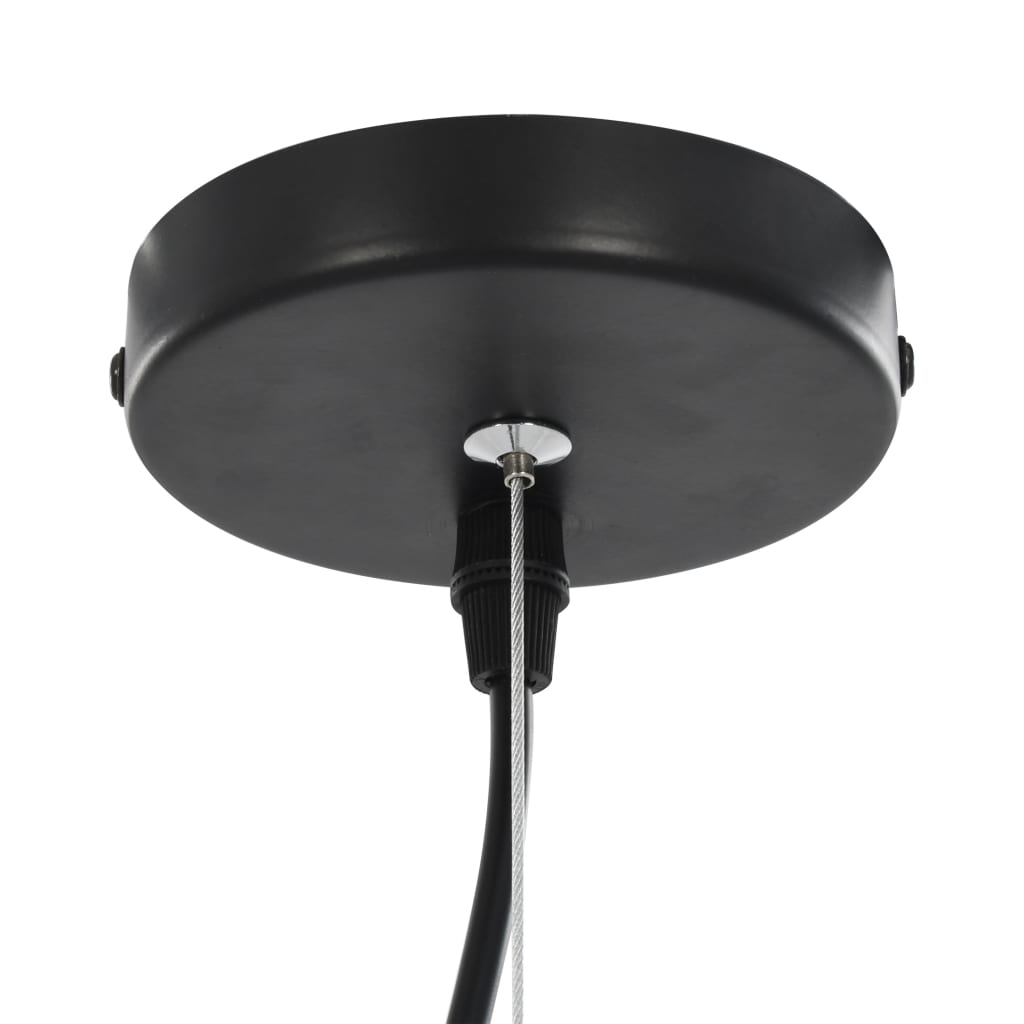 loftslamper 2 stk. halvkugle 40 cm E27 sort og guldfarvet