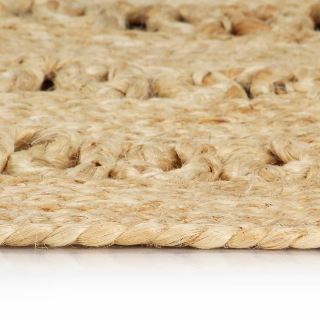 håndlavet tæppe flettet jute 90 cm
