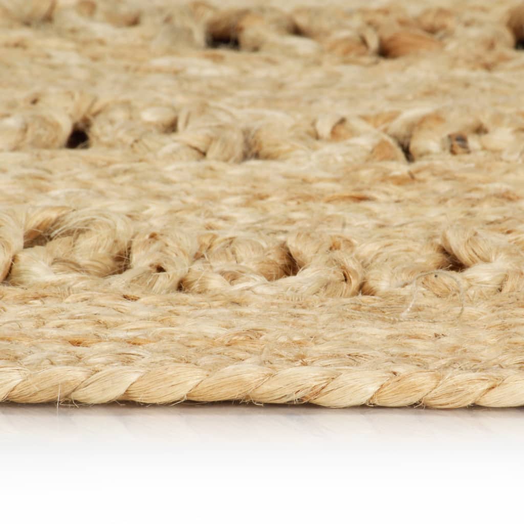håndlavet tæppe flettet jute 120 cm