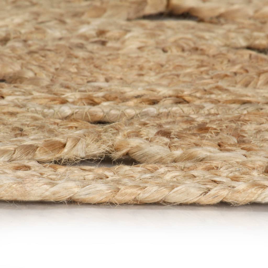 håndlavet tæppe flettet jute 90 cm