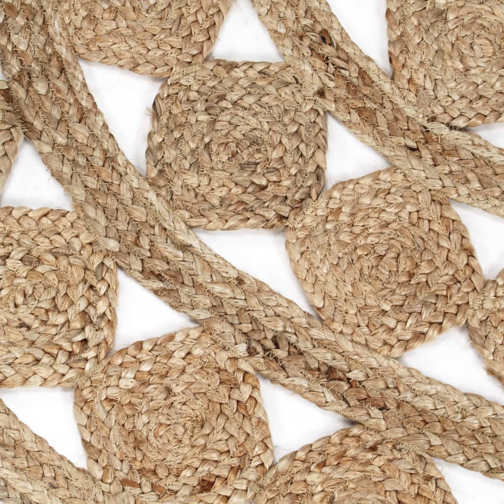håndlavet tæppe flettet jute 90 cm