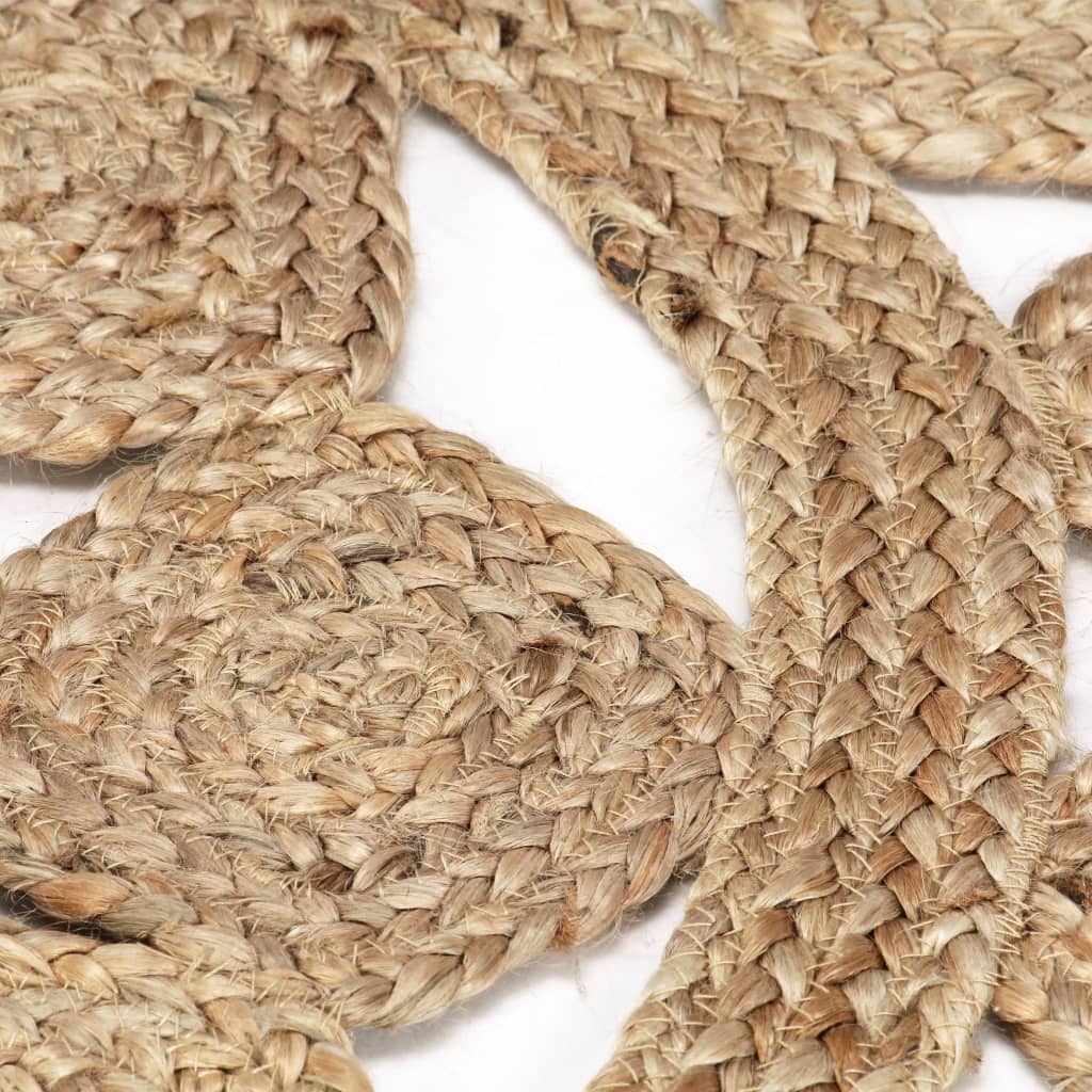 håndlavet tæppe flettet jute 90 cm