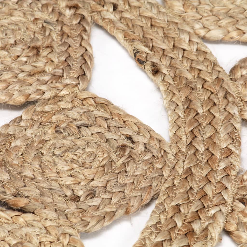håndlavet tæppe flettet jute 120 cm