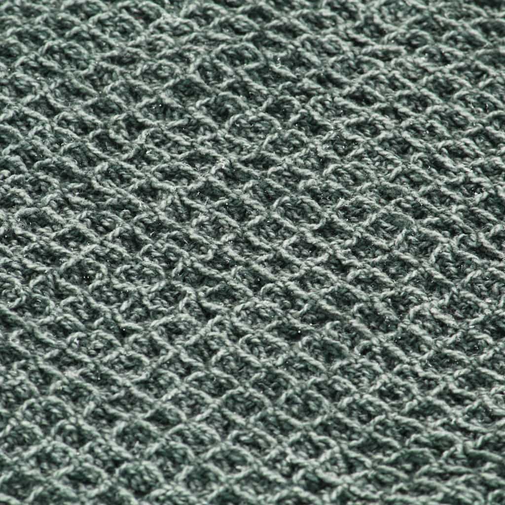 plaid 160 x 210 cm bomuld mørkegrøn