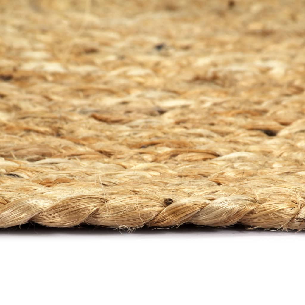 dækkeservietter 4 stk. rund 38 cm jute naturfarvet