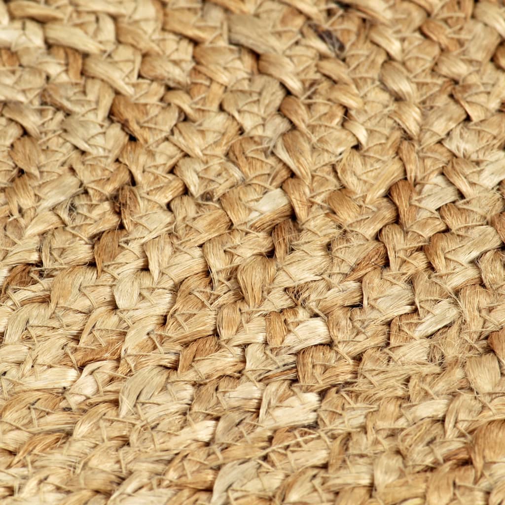 dækkeservietter 6 stk. rund 38 cm jute naturfarvet