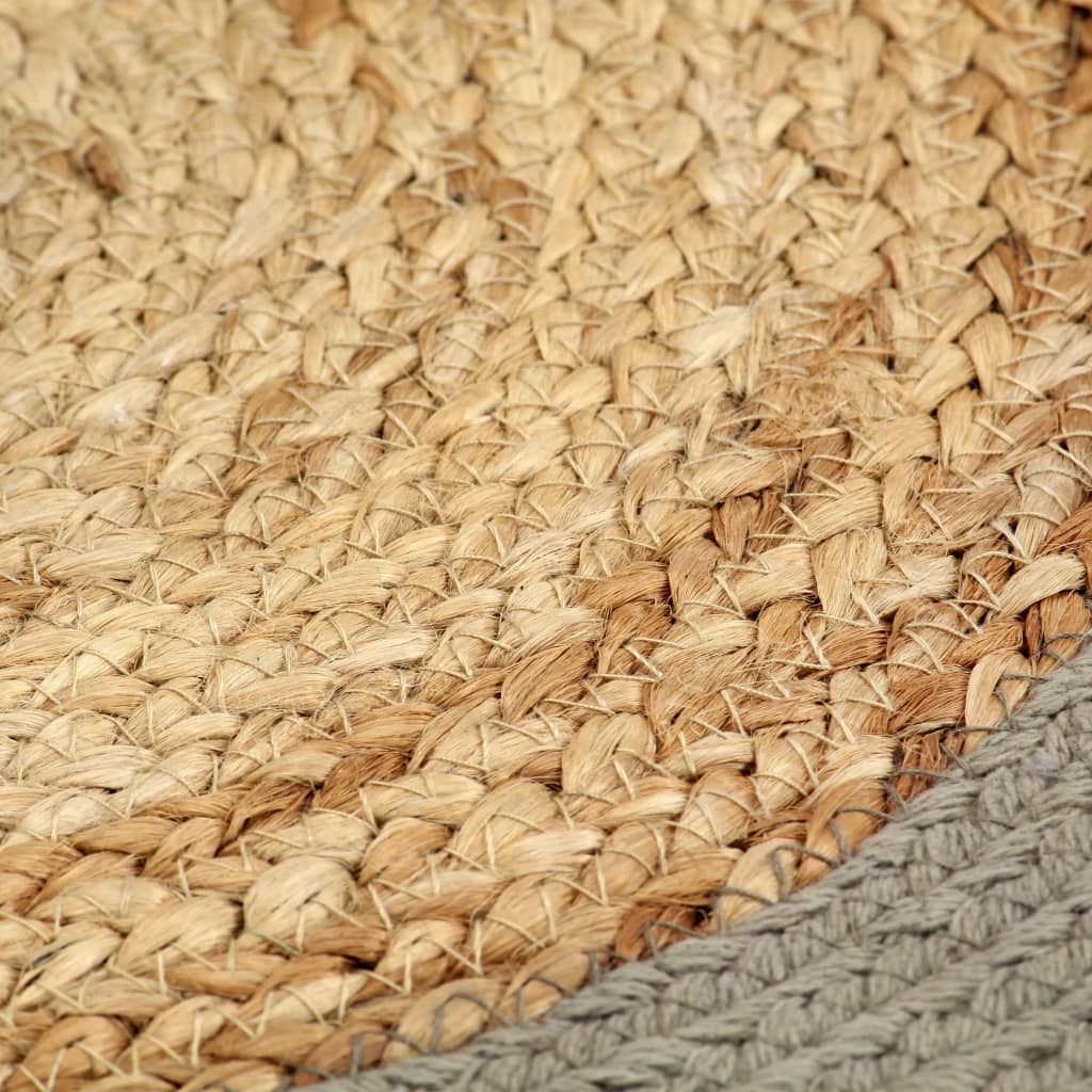 dækkeservietter 4 stk. 38 cm jute og bomuld natur og grå