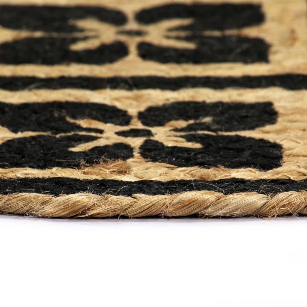 dækkeservietter 4 stk. rund 38 cm jute sort