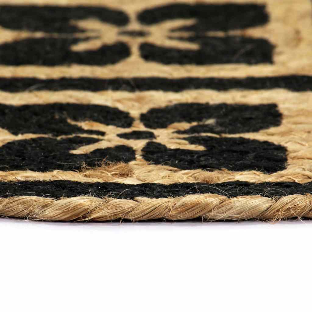 dækkeservietter 6 stk. rund 38 cm jute sort
