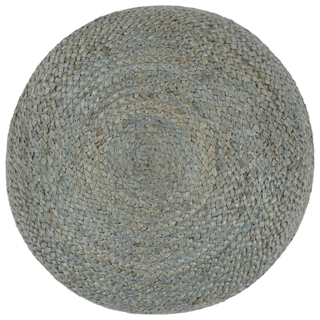 håndlavet puf 45 x 30 cm jute olivengrøn