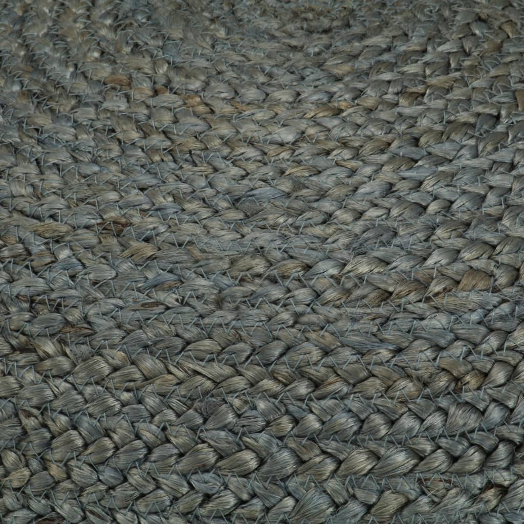 håndlavet puf 45 x 30 cm jute olivengrøn