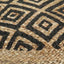 håndlavet puf 45 x 30 cm jute sort