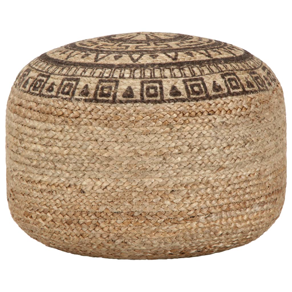 håndlavet puf 45 x 30 jute brun