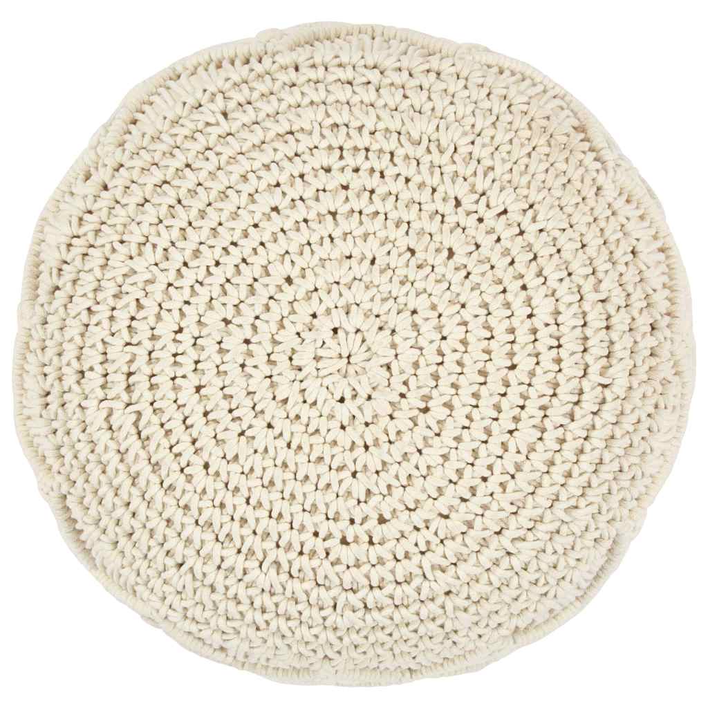 håndlavet macramépuf 45x30 cm bomuld