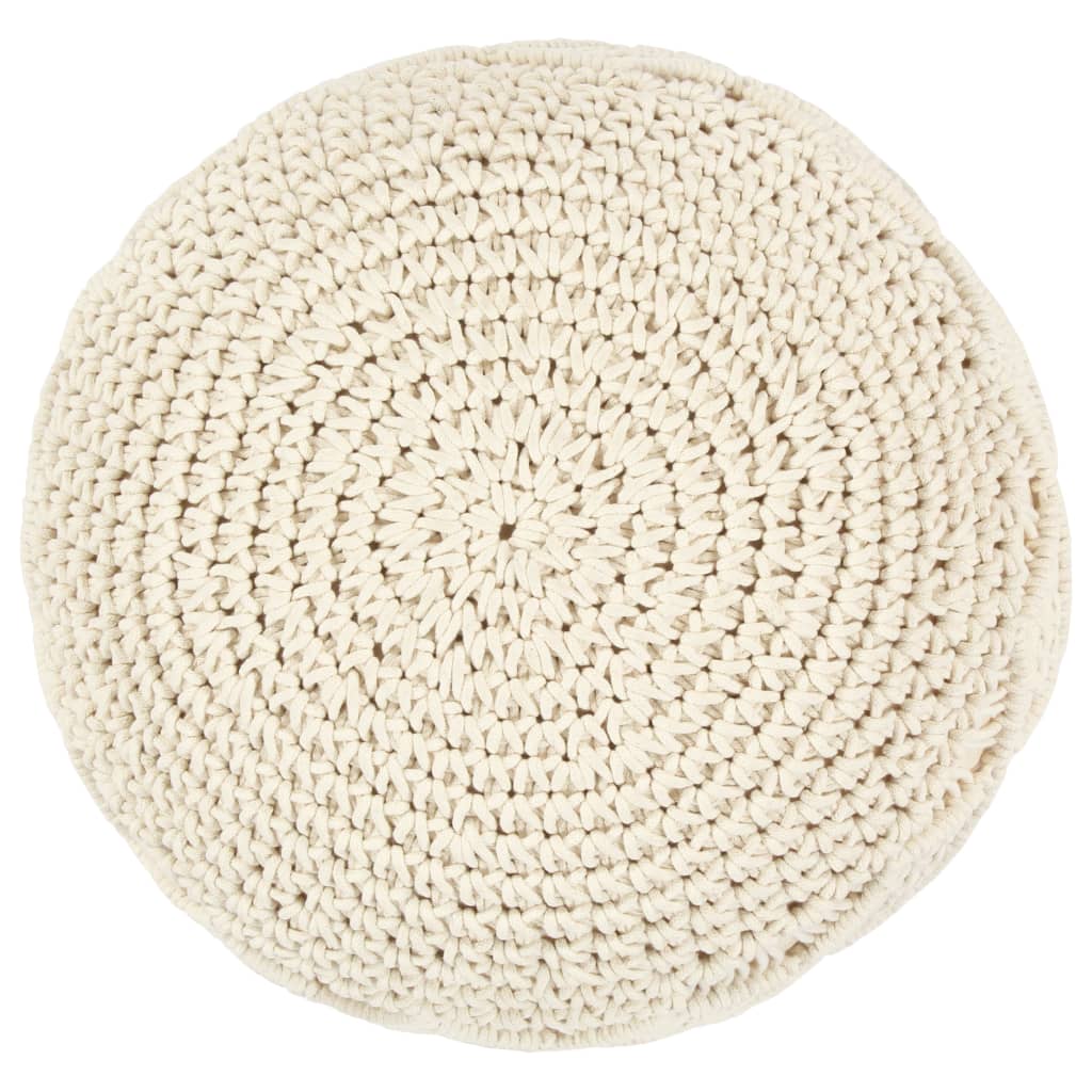 håndlavet macramépuf 45x30 cm bomuld