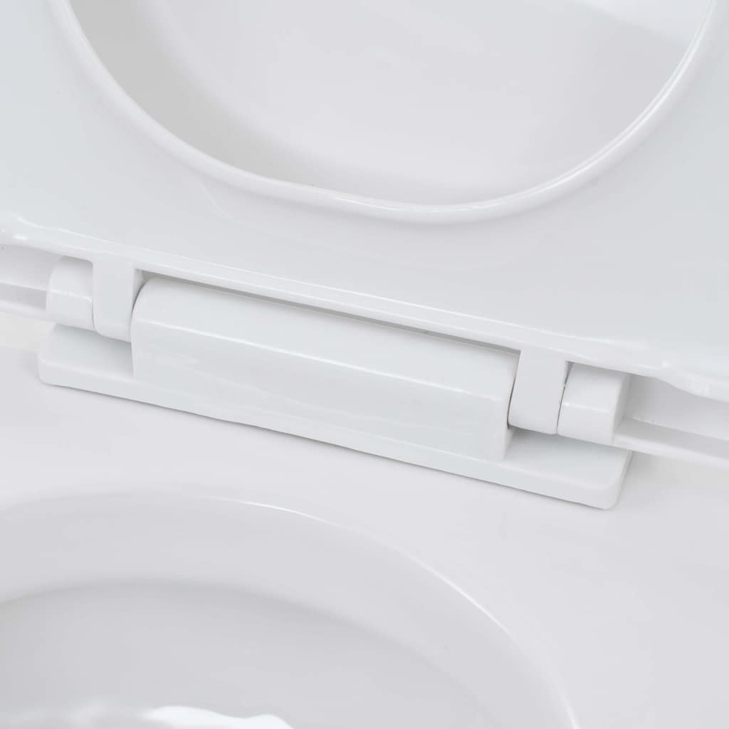 væghængt toilet med skjult cisterne keramik hvid