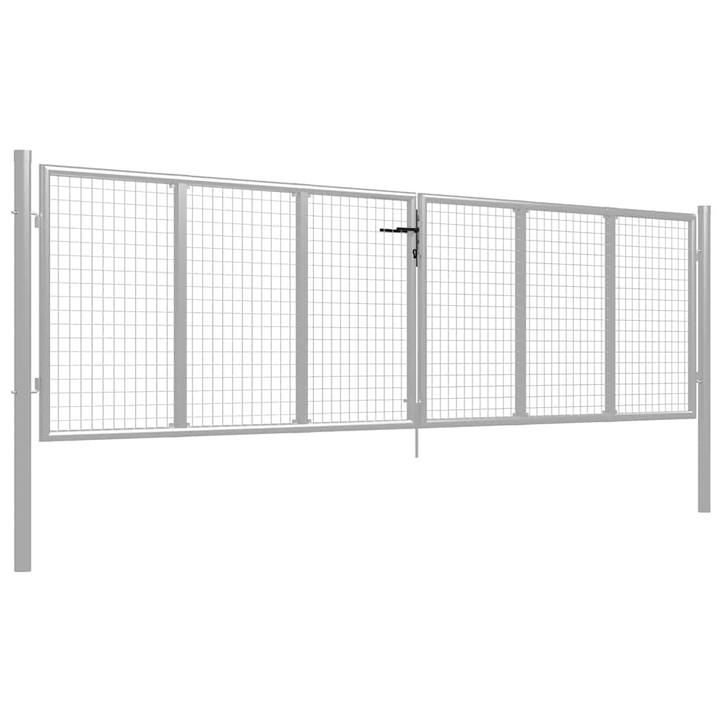 havelåge galvaniseret stål 400x100 cm sølv