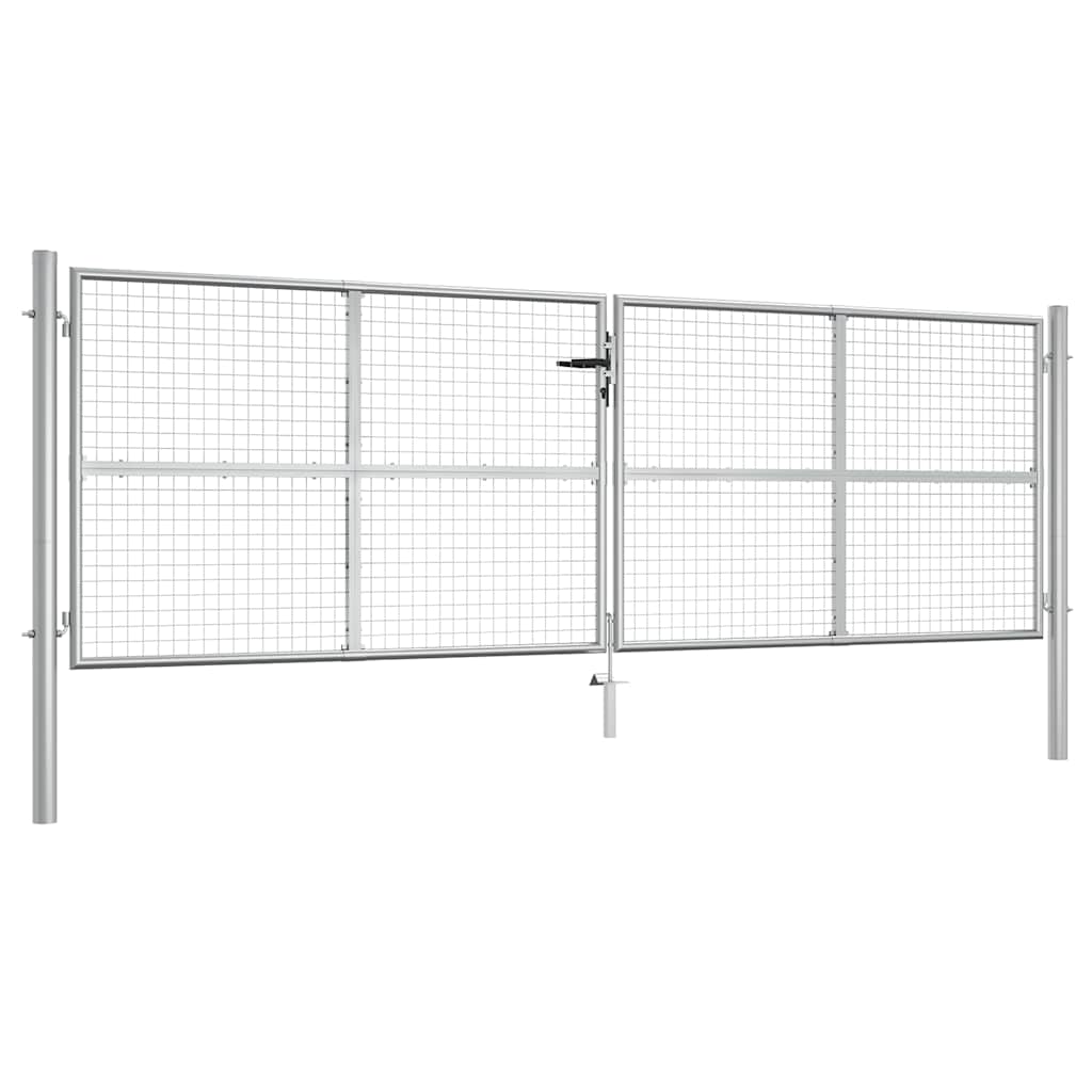 havelåge galvaniseret stål 400x125 cm sølv