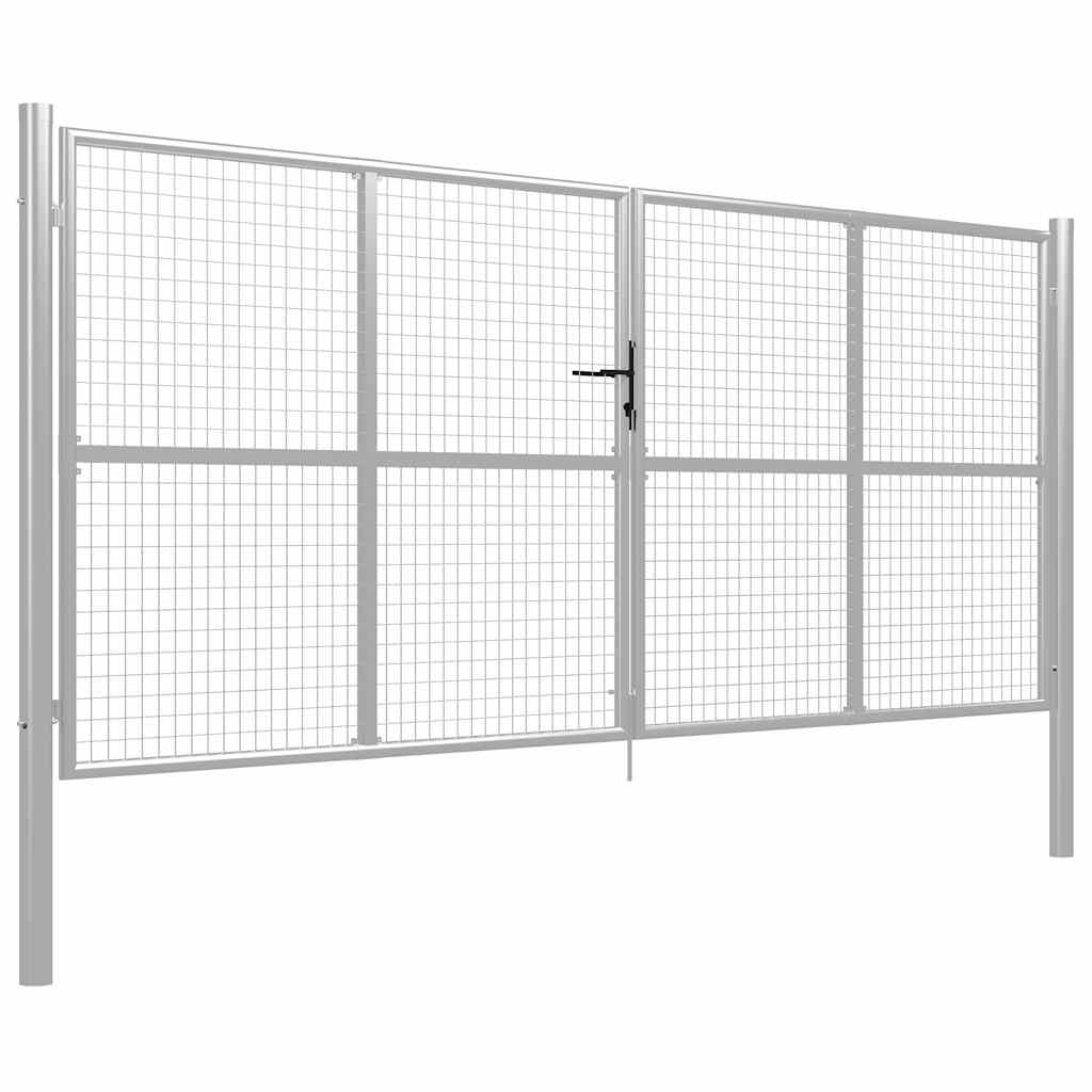 havelåge galvaniseret stål 400x150 cm sølv