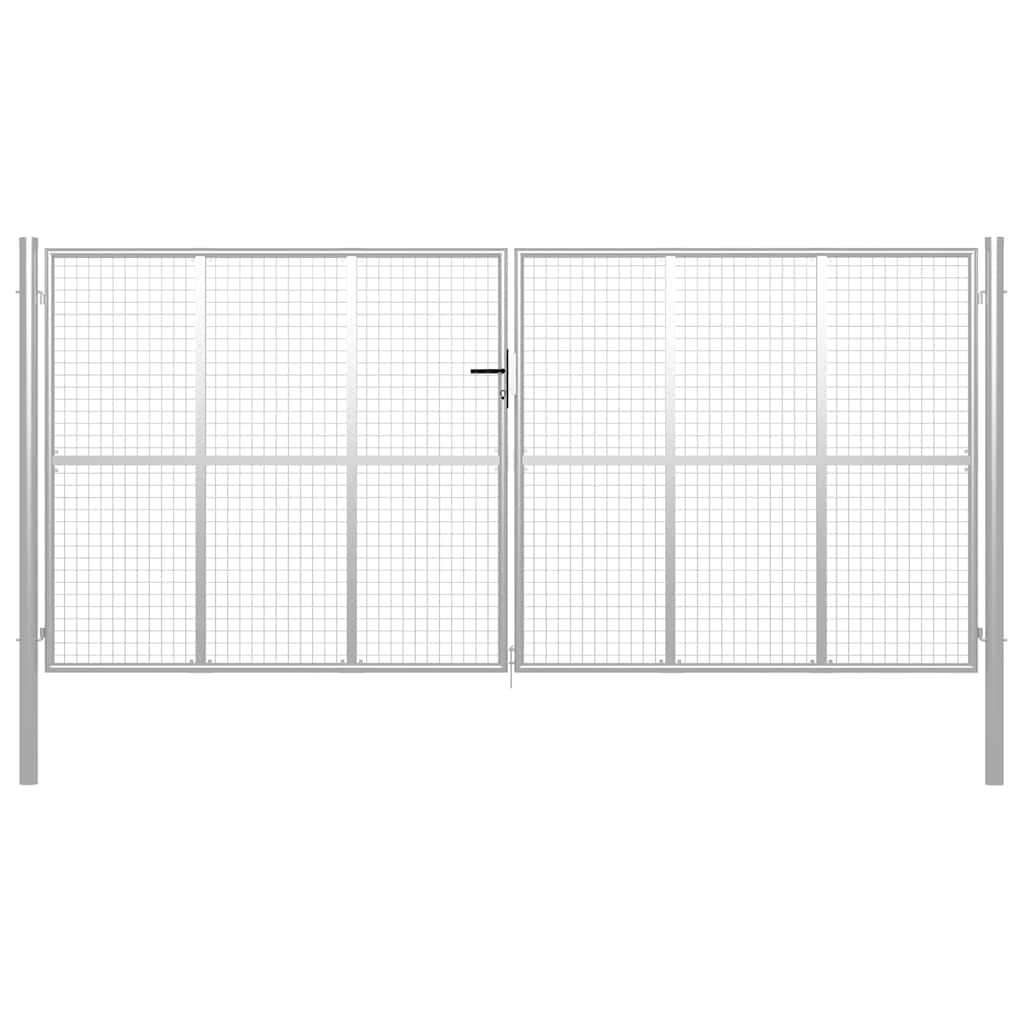 havelåge galvaniseret stål 400x175 cm sølv