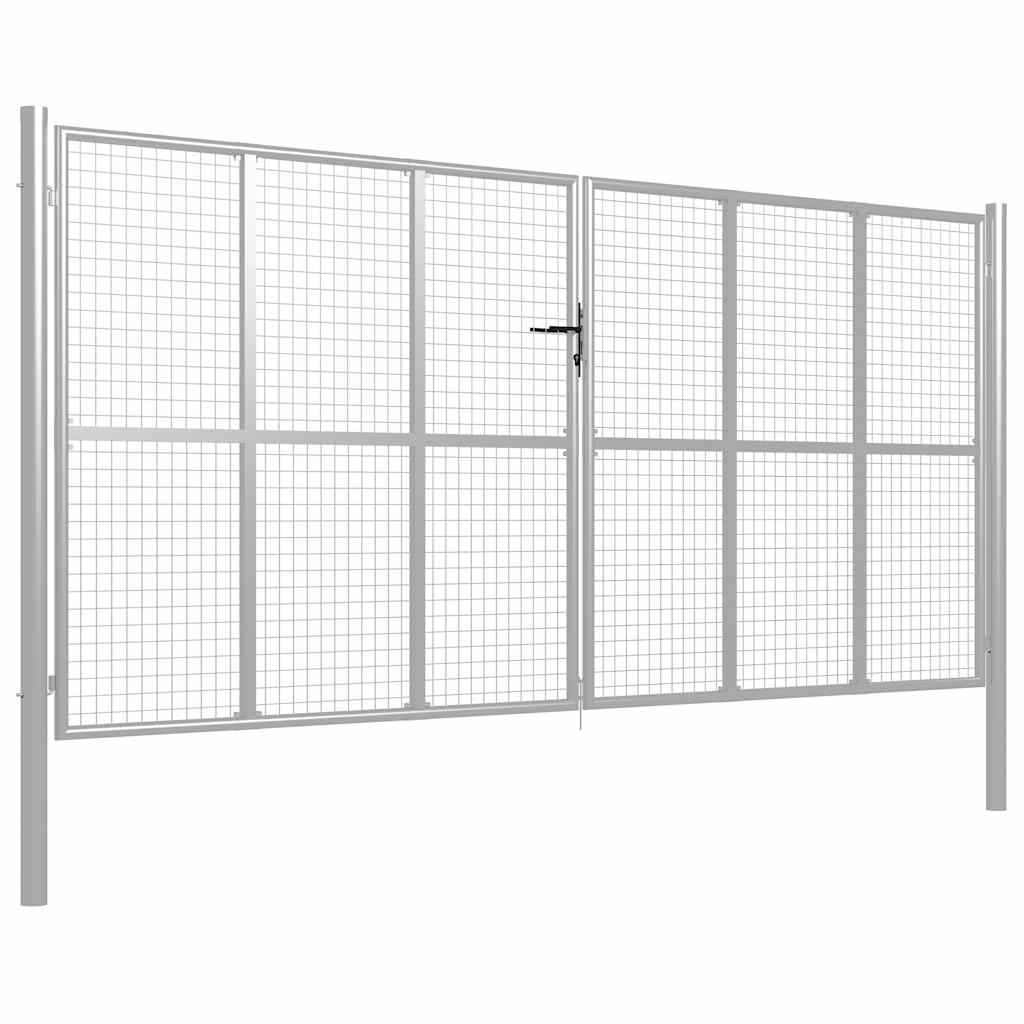 havelåge galvaniseret stål 400x175 cm sølv