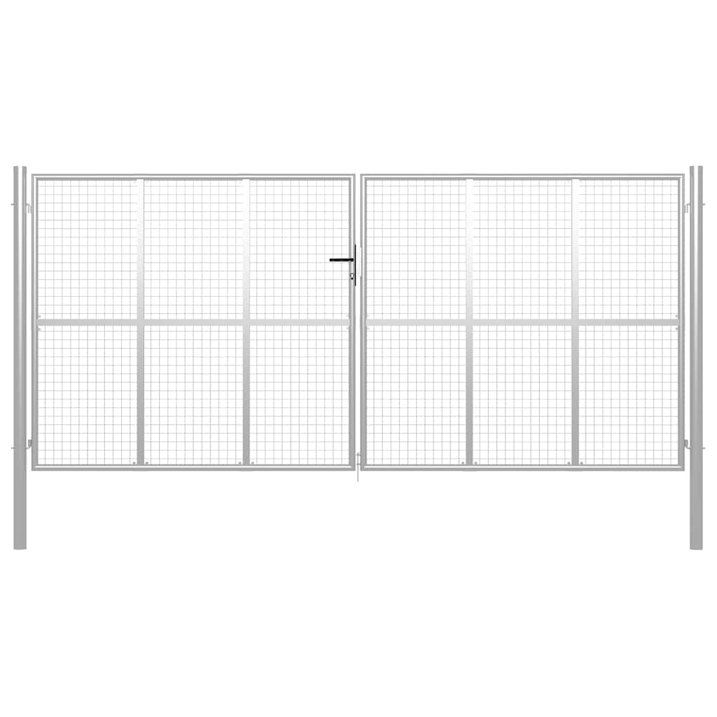 havelåge galvaniseret stål 400x200 cm sølv