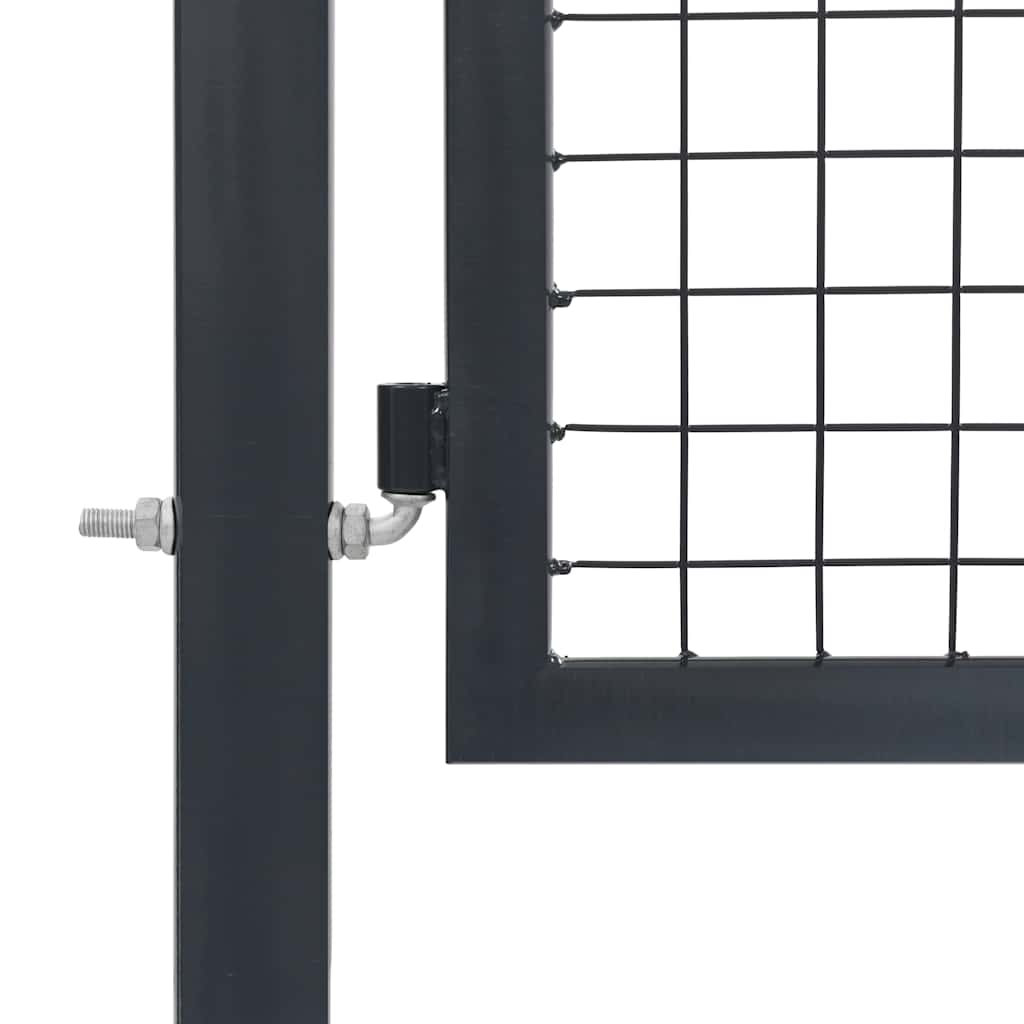 havelåge med stolper stål 350x140 cm antracitgrå