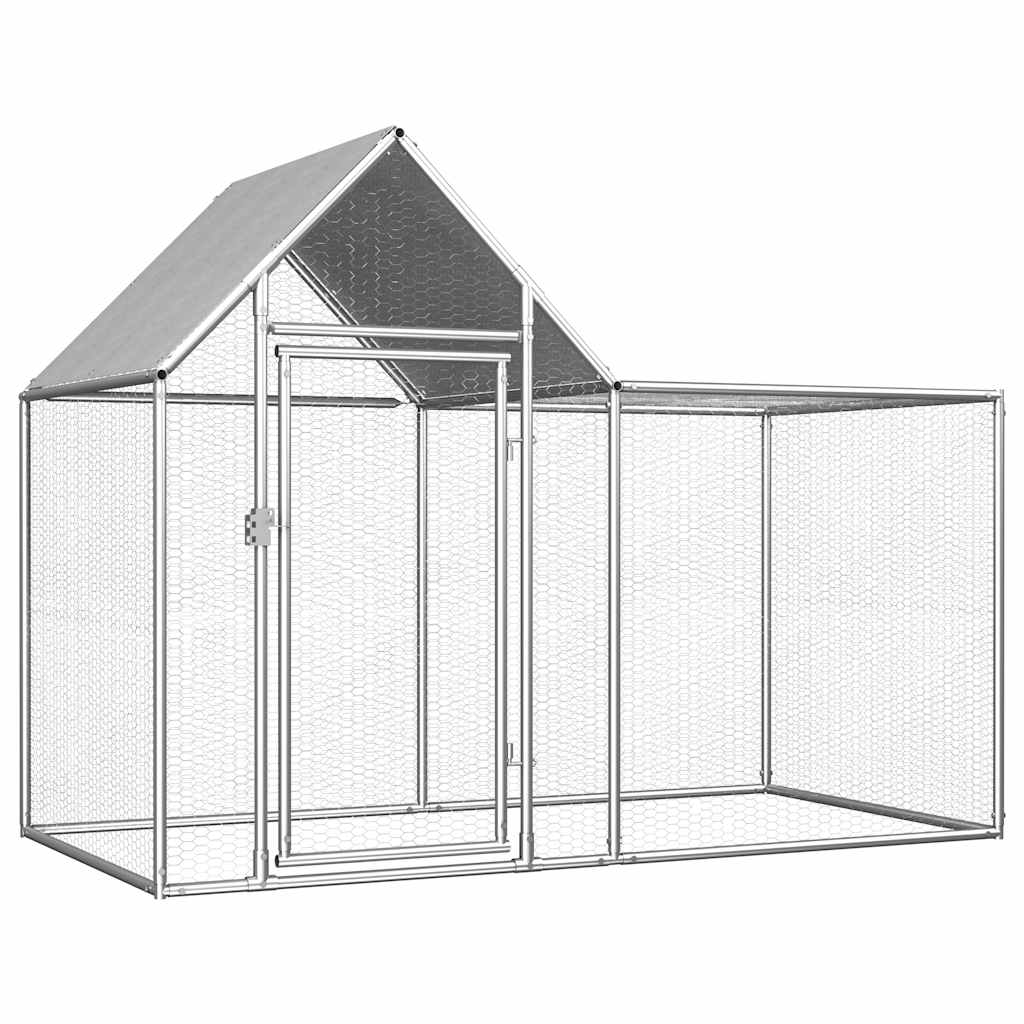 hønsegård 2x1x1,5 m galvaniseret stål