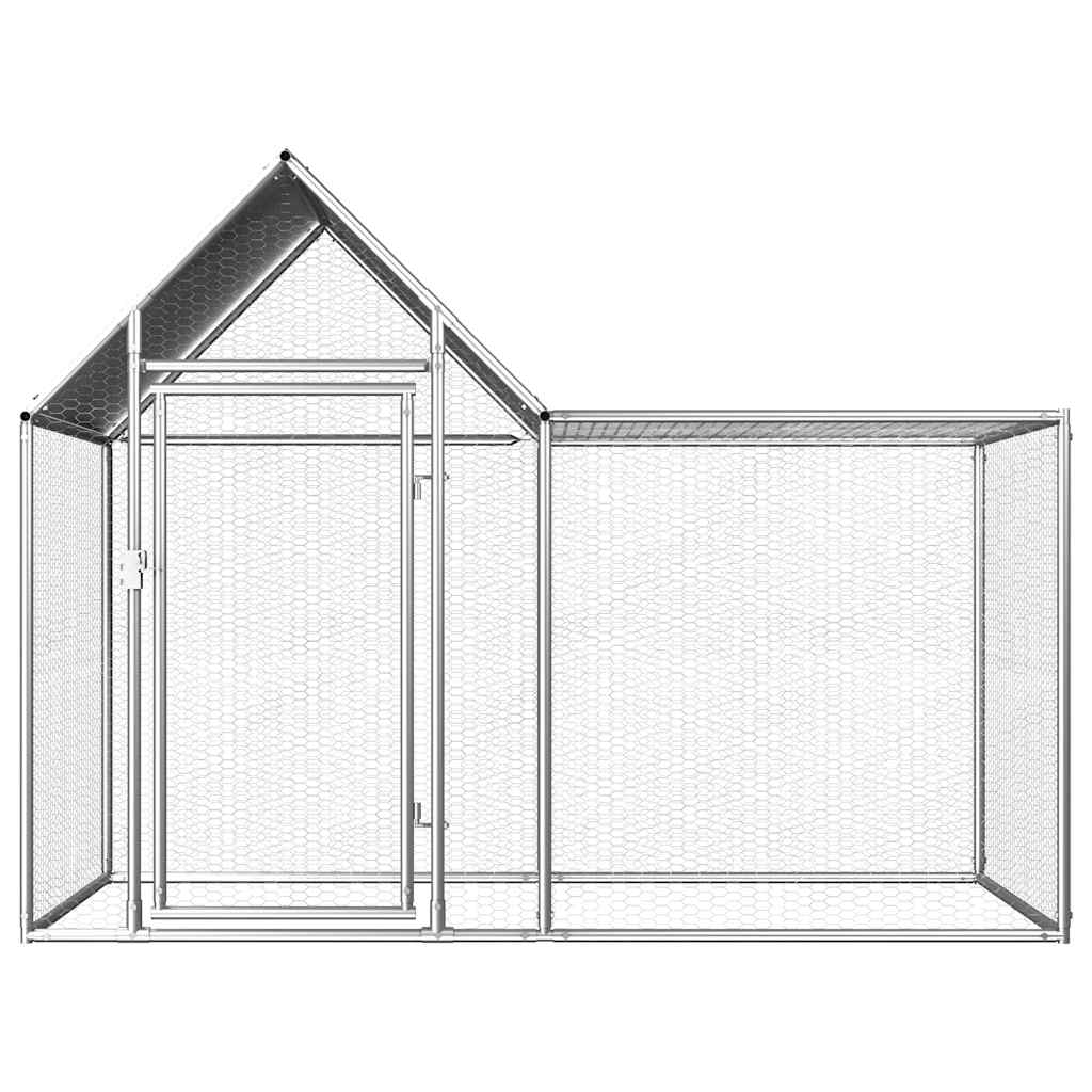 hønsegård 2x1x1,5 m galvaniseret stål