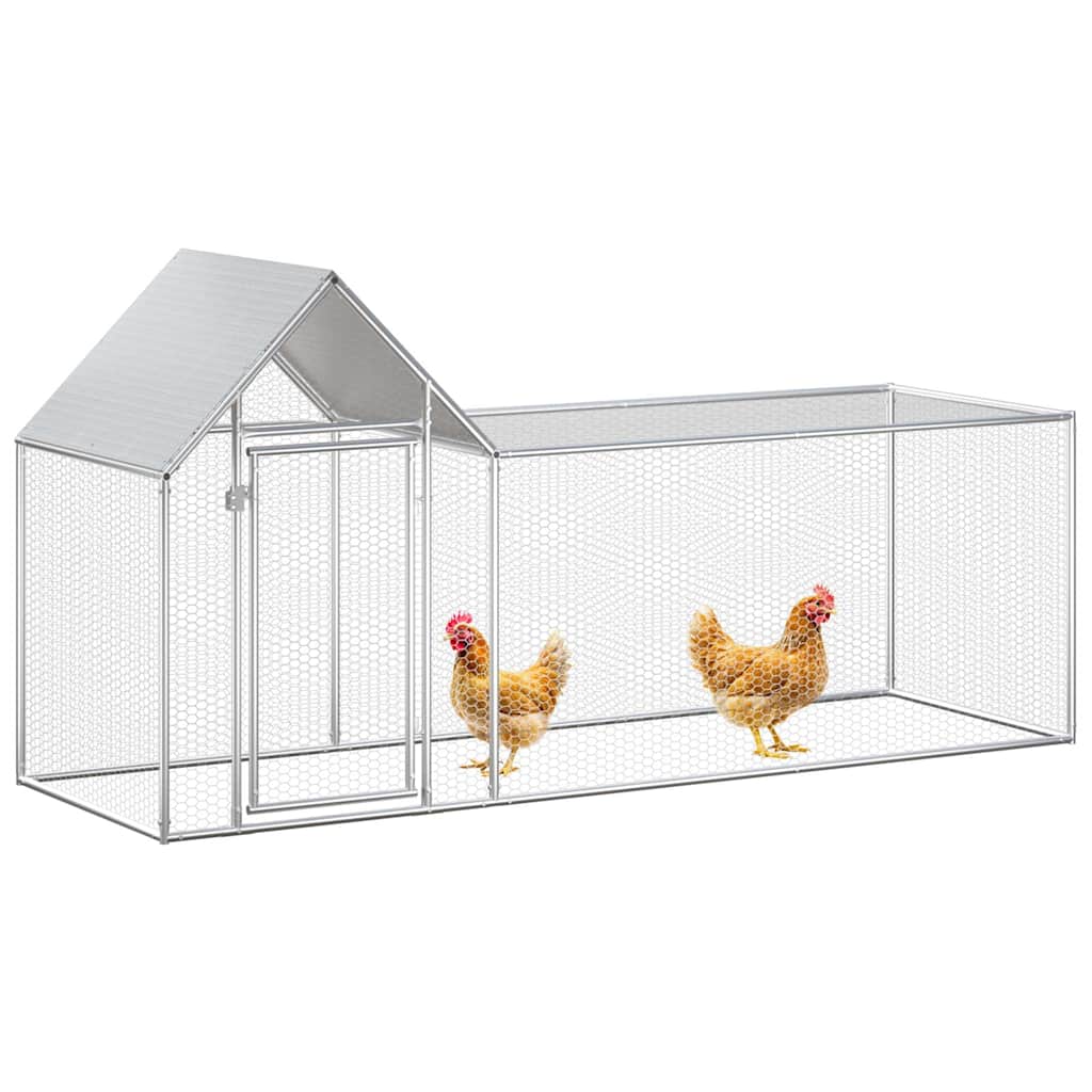 hønsegård 3x1x1,5 m galvaniseret stål