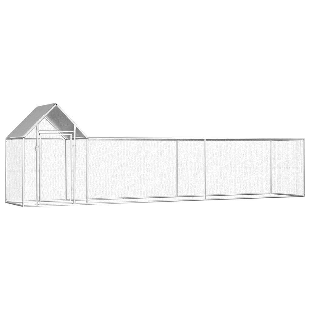 hønsegård 5x1x1,5 m galvaniseret stål