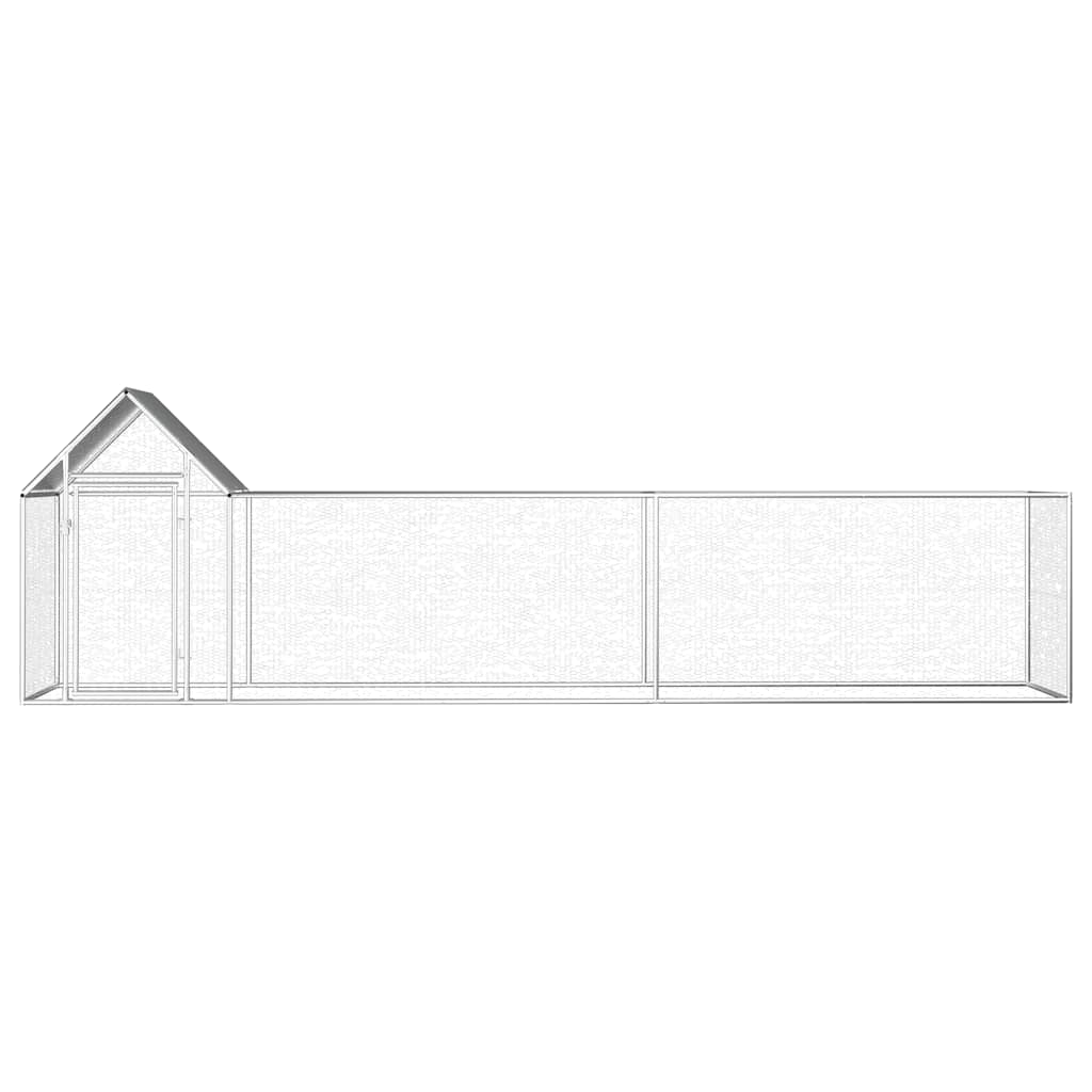 hønsegård 5x1x1,5 m galvaniseret stål