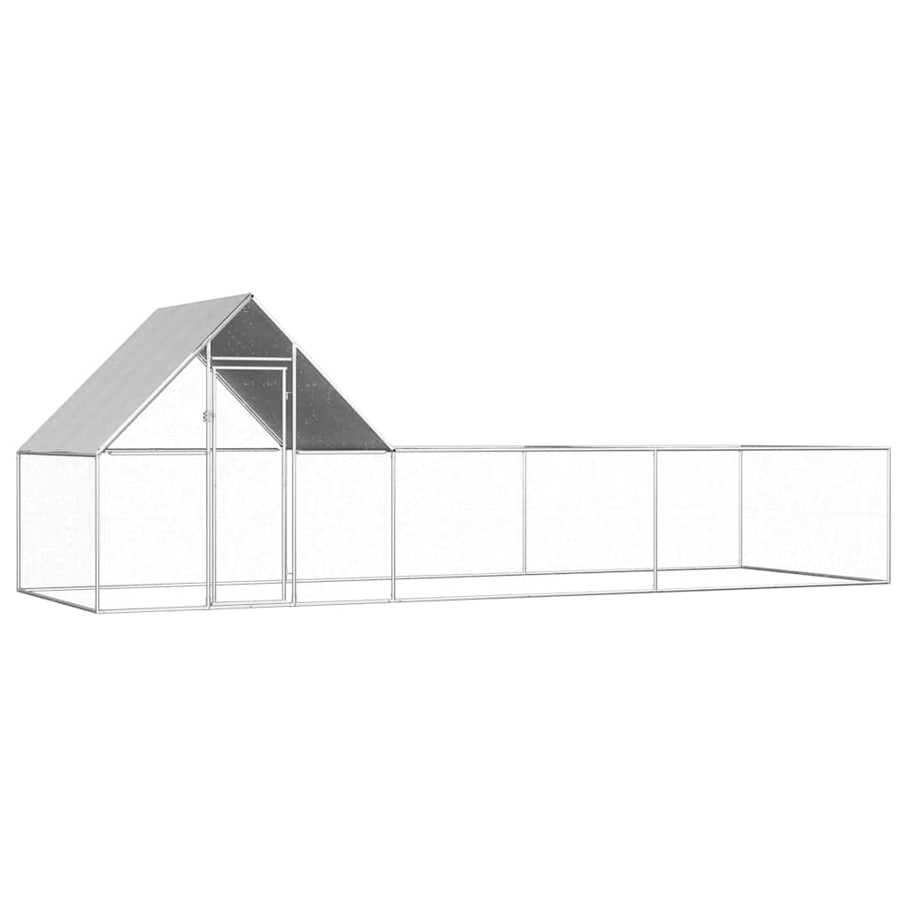 hønsegård 6x2x2 m galvaniseret stål