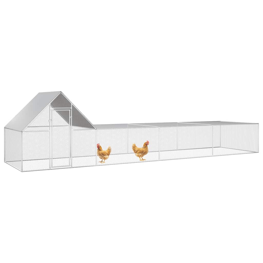 hønsegård 8x2x2 m galvaniseret stål