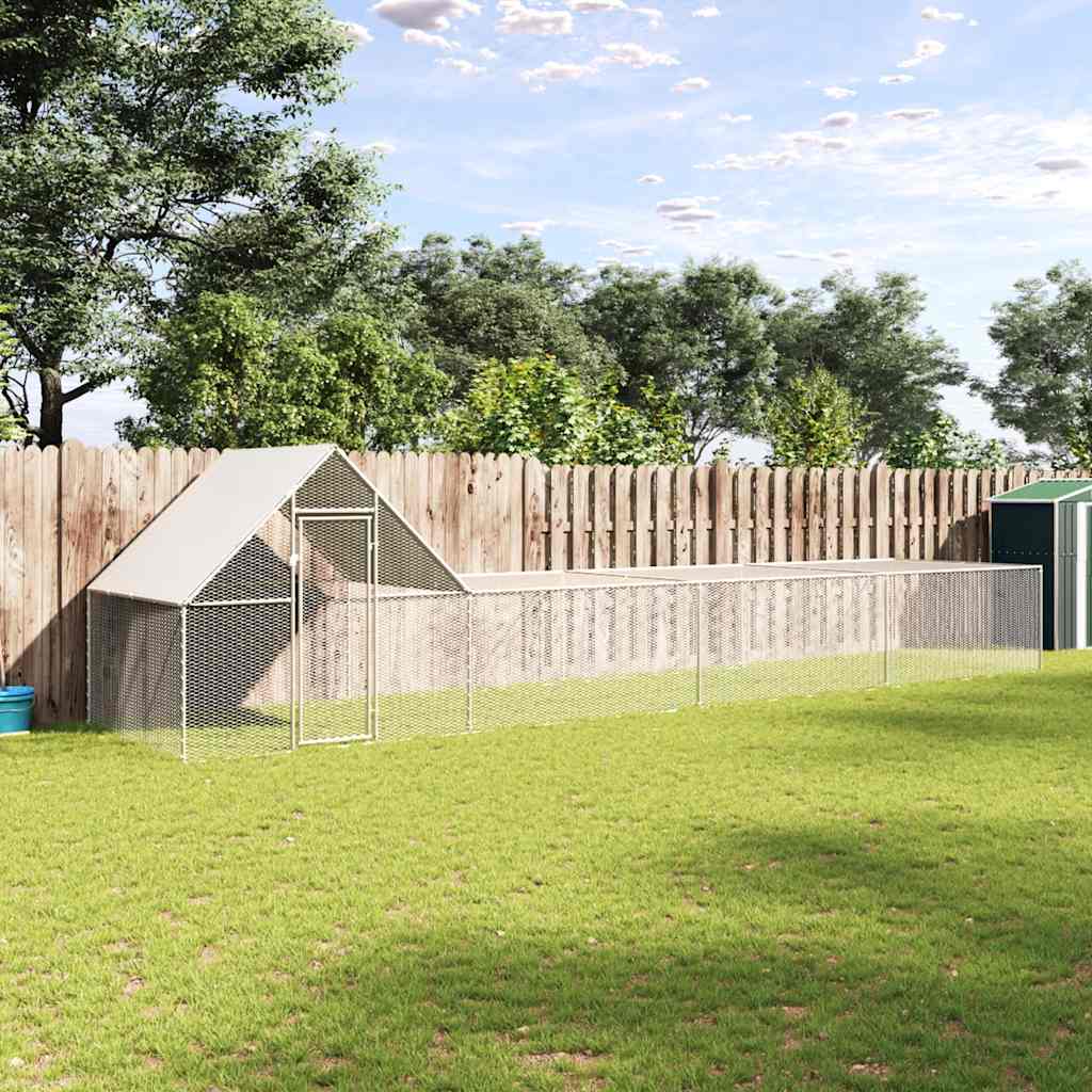 hønsegård 8x2x2 m galvaniseret stål