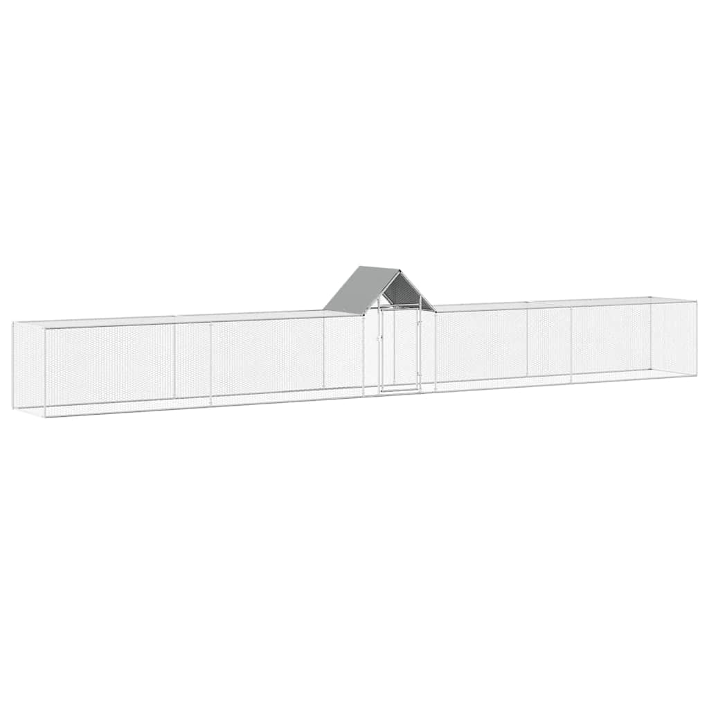 hønsegård 9x1x1,5 m galvaniseret stål