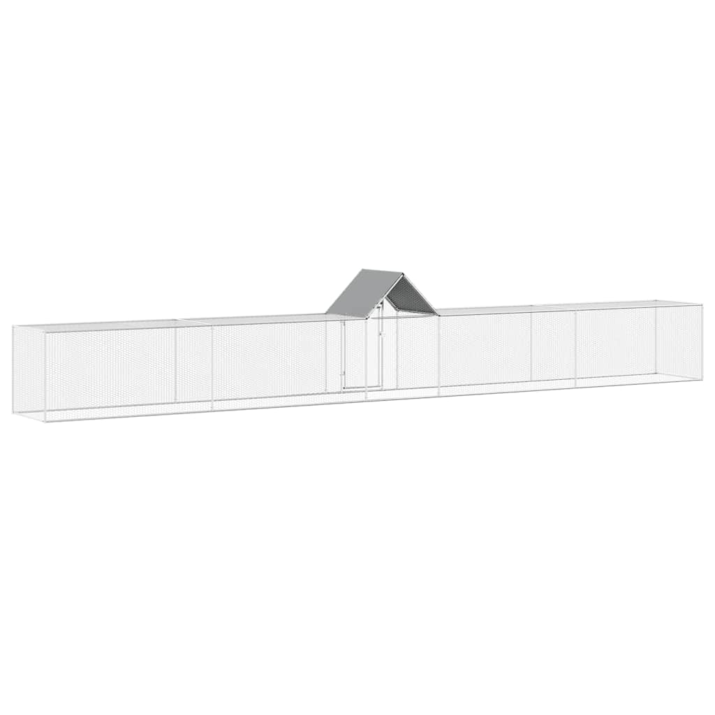 hønsegård 9x1x1,5 m galvaniseret stål