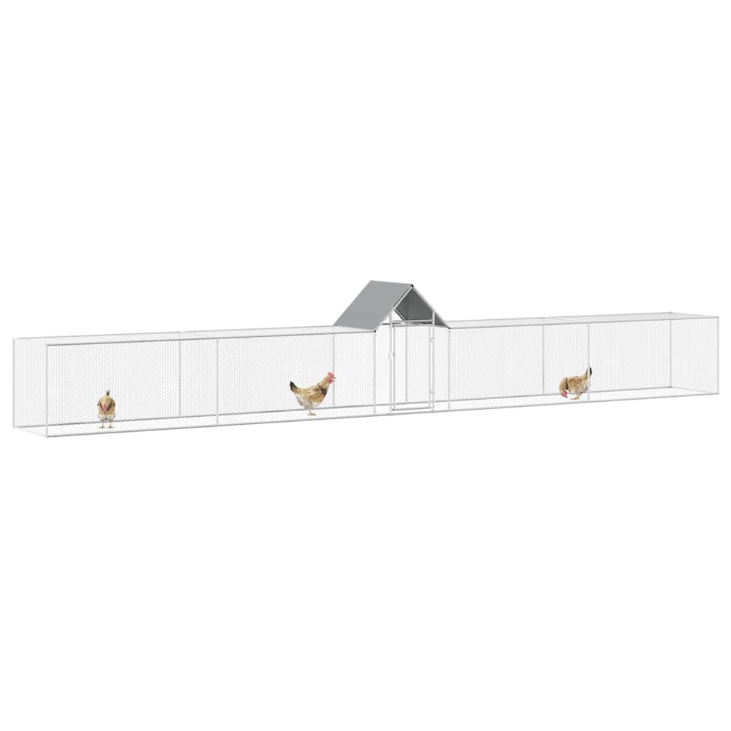 hønsegård 9x1x1,5 m galvaniseret stål