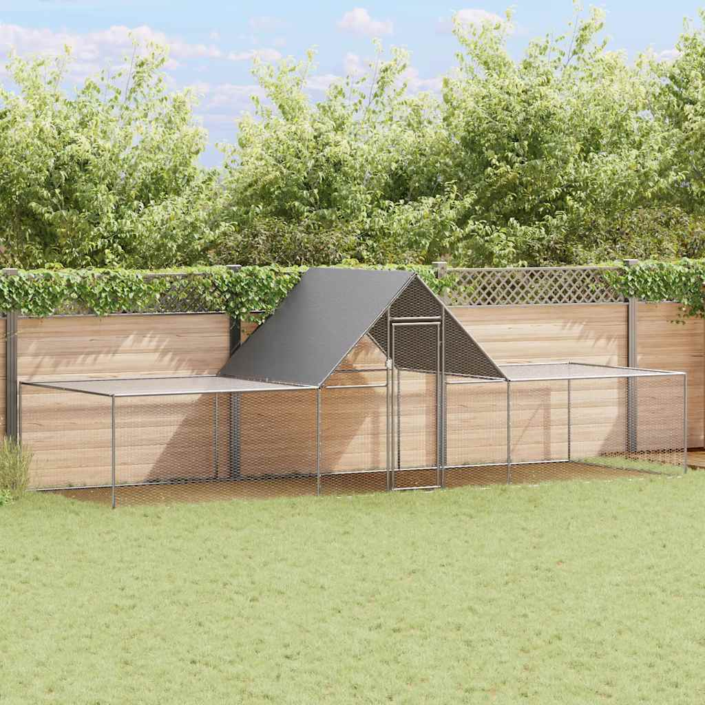hønsegård 6x2x2 m galvaniseret stål
