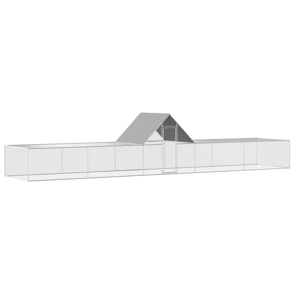 hønsegård 10x2x2 m galvaniseret stål