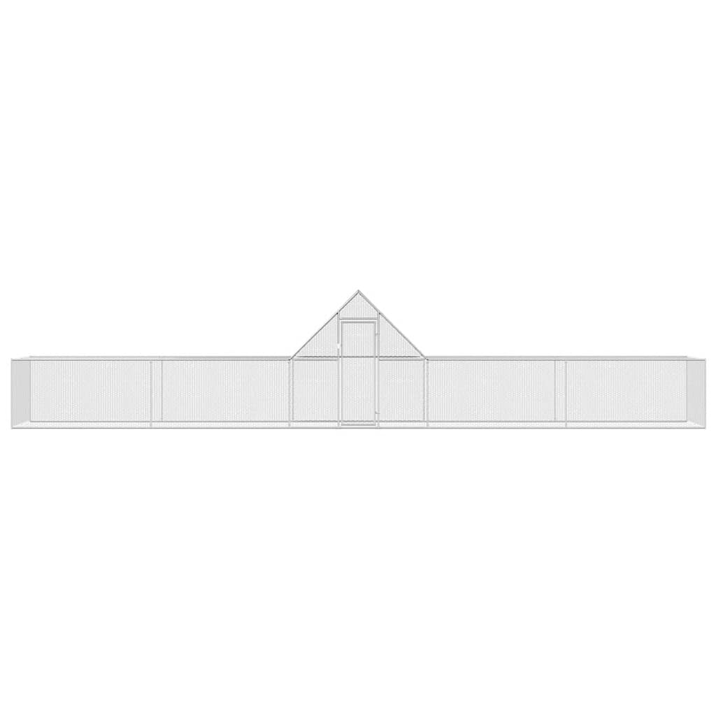 hønsegård 10x2x2 m galvaniseret stål