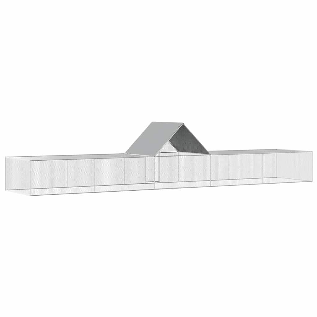hønsegård 10x2x2 m galvaniseret stål