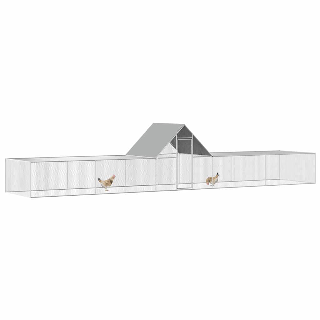hønsegård 10x2x2 m galvaniseret stål