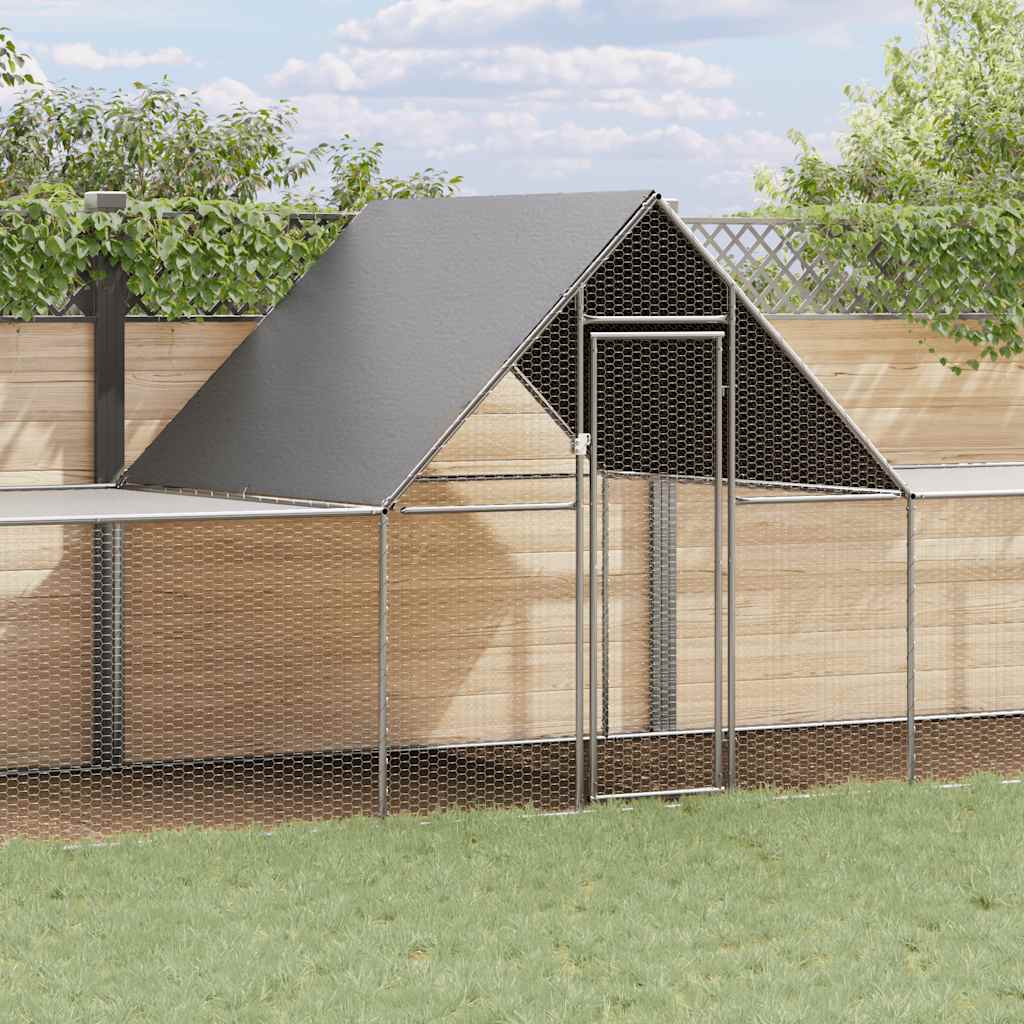 hønsegård 10x2x2 m galvaniseret stål