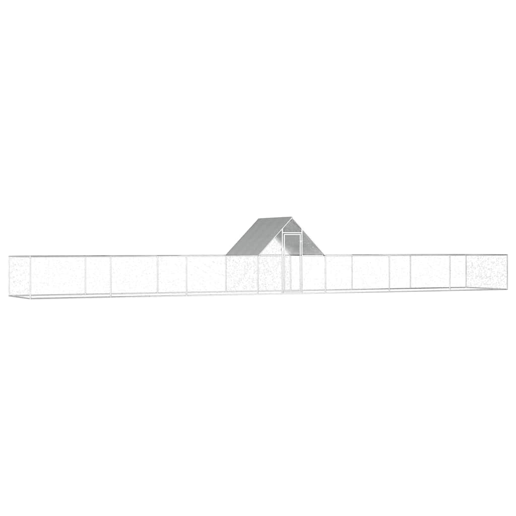 hønsegård 14x2x2 m galvaniseret stål