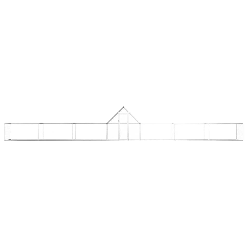 hønsegård 14x2x2 m galvaniseret stål